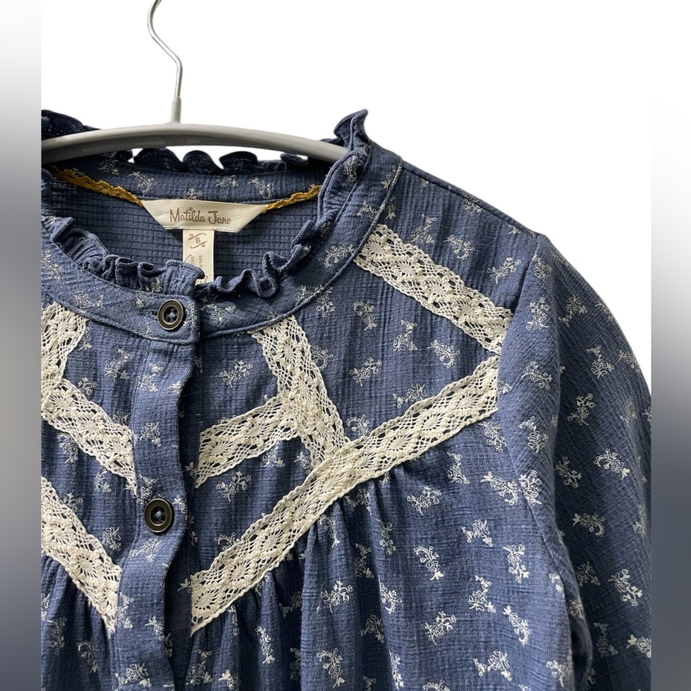 Matilda Jane Blue Jemma Textured Floral Top - Picture 3 of 6